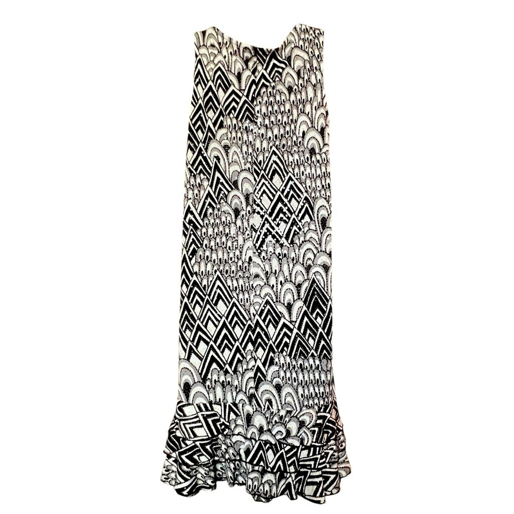 MSK Black and White Geometric mini dress size small